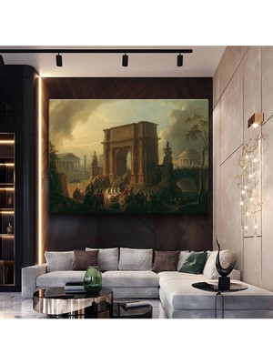 TosbArt Giovanni Paolo Panini Roma Zafer Takı Resmi Kanvas Tablo Sanat Tablosu Ressam Tablosu