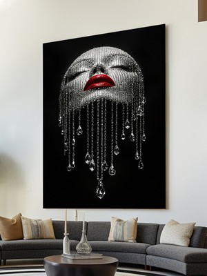 PremiumPort Parıltının Ardındaki Kadın Kanvas Tablo, Zarif Dekorasyon Parçası