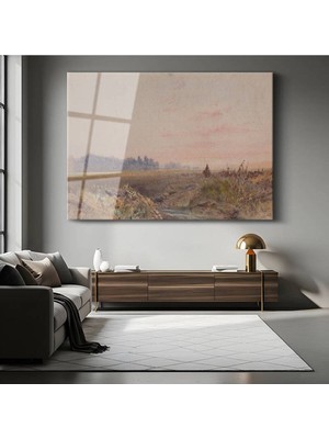 TosbArt William Turner Kırsal Manzara Atlı Peyzaj Resmi Temperli Cam Tablo Sanat Tablosu Dekoratif Tablo