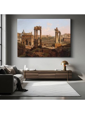 TosbArt Giovanni Paolo Panini Roma Forum Kalıntıları Tarihi Resmi Kanvas Tablo Ressam Tablosu