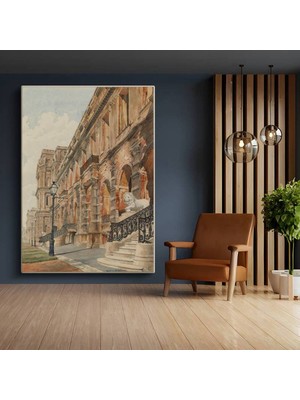 TosbArt Richard Parkes Bonington Tarihi Saray Mimari Cephesi Kanvas Tablo Ressam Tablosu