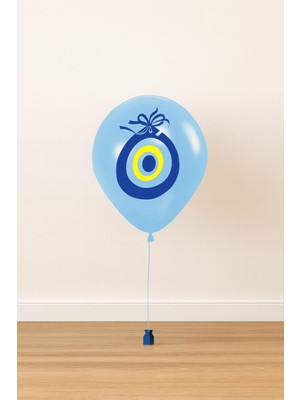 Nazar Boncuğu Balon Açık Mavi 25'li