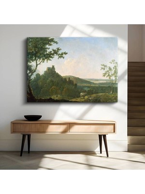 TosbArt Richard Wilson Tepe Manzara Kale Görünümü Kanvas Tablo Sanat Tablosu Ressam Tablosu