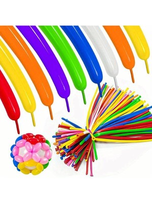 Karışık Renk Sosis Balon 25 Adet