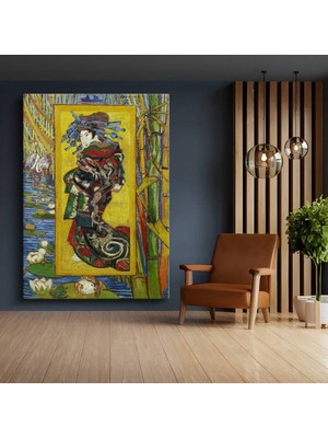 TosbArt Vincent Van Gogh Courtesan Oiran Kadın Portresi Kanvas Tablo Sanat Tablosu Ressam Tablosu