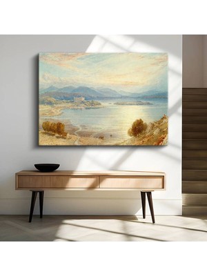 TosbArt J.m.w. Turner Göl Kale Manzarası Kanvas Tablo Sanat Tablosu Ressam Tablosu