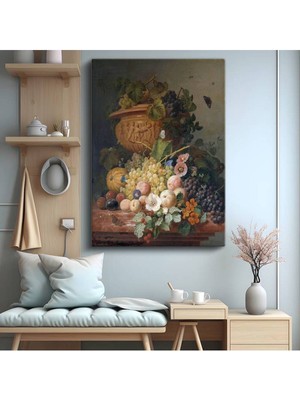TosbArt Jan Van Huysum Meyve Çiçek Natürmort Sanatı Kanvas Tablo Sanat Tablosu Ressam Tablosu