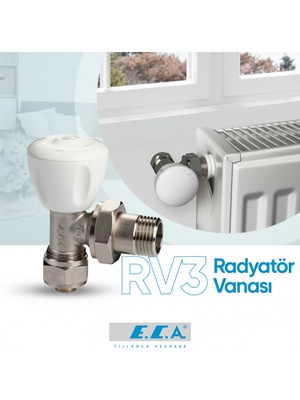 Yapı Kalite Eca Rv3 Köşe Radyatör Vanası 1/2 602120641