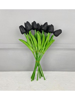 PremiumPort 10'lu Yapay Islak Lale Buketi, Şık ve Canlı Çiçek Dekoru