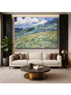 TosbArt Vincent Van Gogh Saint-Rémy Arkası Dağ Manzarası Doğa Resmi Kanvas Tablo Ressam Tablosu
