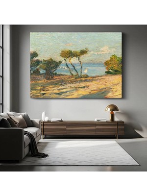 TosbArt Claude Monet Akdeniz Kıyısı Deniz Manzarası Kanvas Tablo Sanat Tablosu Ressam Tablosu