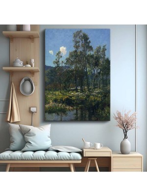 TosbArt Jean-Baptiste-Camille Corot Ağaçlık Koyun Çayırı Kanvas Tablo Sanat Tablosu Ressam Tablosu