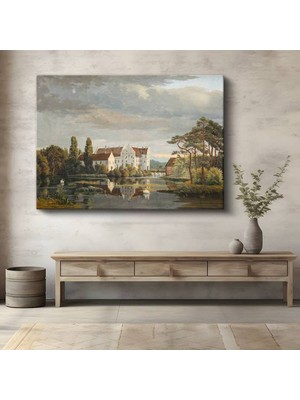 TosbArt Christoffer Eckersberg Borup Şatosu Tarihi Manzara Kanvas Tablo Ressam Tablosu
