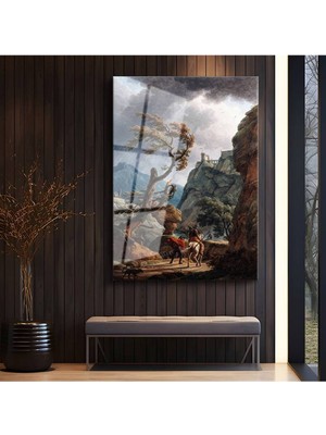 TosbArt Joseph Mallord William Turner Fırtınalı Hava Manzarası Temperli Cam Tablo Sanat Tablosu