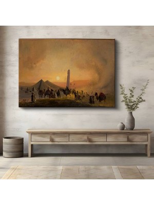 TosbArt Charles Théodore Frère Çöl Kervan Manzarası Kanvas Tablo Sanat Tablosu Ressam Tablosu