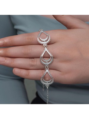 Inure Jewelry Gümüş Ay Dansı Telkari Kadın Bileklik