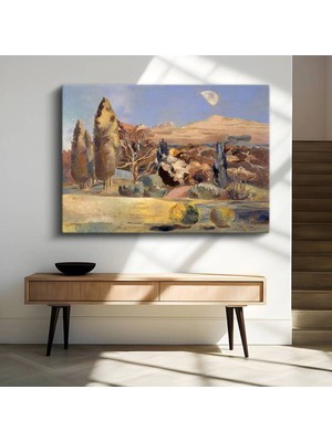 TosbArt William Turner Ay Işığı Kırsal Manzara Kanvas Tablo Sanat Tablosu Ressam Tablosu