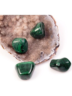 PremiumPort Küçük Boy Malakit Taşı Kütle, Doğal Taş Dekor ve Takı Malzemesi