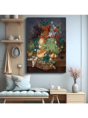 TosbArt Jan Van Os Taze Meyve Natürmort Kanvas Tablo Sanat Tablosu Ressam Tablosu