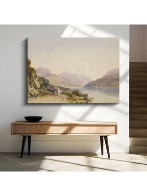 TosbArt J.m.w. Turner Yüksek Dağ Doğa Manzarası Kanvas Tablo Sanat Tablosu Ressam Tablosu