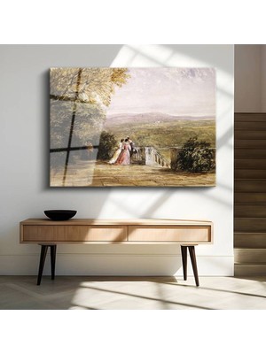 TosbArt J.m.w. Turner Teras Manzara Görünümü Temperli Cam Tablo Sanat Tablosu Dekoratif Tablo