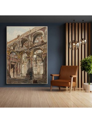 TosbArt Richard Parkes Bonington Katedral Iç Mimari Kanvas Tablo Sanat Tablosu Ressam Tablosu