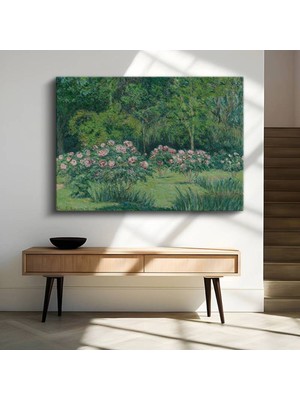 TosbArt Blanche Hoschedé-Monet Gül Bahçesi Çiçek Manzarası Kanvas Tablo Ressam Tablosu