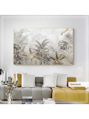 PremiumPort Şık Metal Çerçeveli Gerçek Camlı Tablo, Modern ve Estetik Dekorasyon