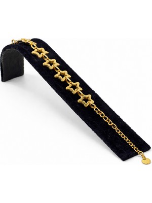 Pangu Yıldız Figürlü Altın Renk Çelik Bileklik