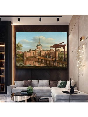 TosbArt Jan Van Der Heyden Şehir Kapısı Mimari Manzarası Kanvas Tablo Sanat Tablosu Ressam Tablosu