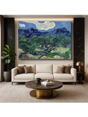 TosbArt Vincent Van Gogh Zeytin Ağaçları Akdeniz Doğası Kanvas Tablo Sanat Tablosu Ressam Tablosu