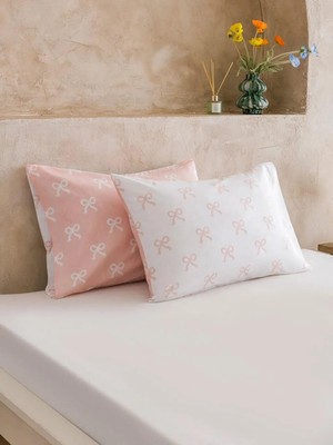 LC Waikiki Pembe Fiyonk Baskılı Yastık Kılıfı 2 Li 50X70 cm  (S6)