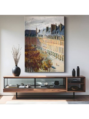 TosbArt Gustave Caillebotte Paris Sokak Manzarası Kanvas Tablo Sanat Tablosu Ressam Tablosu