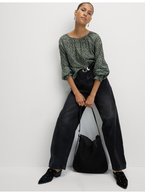 Marks & Spencer Lyocell Baskılı Uzun Kollu Bluz