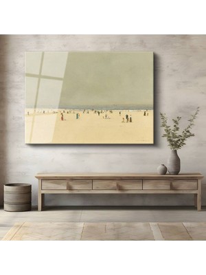 TosbArt James Abbott Mcneill Whistler Sahil Deniz Manzarası Temperli Cam Tablo Sanat Tablosu Dekoratif Tablo