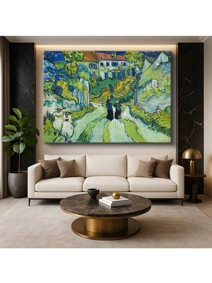 TosbArt Vincent Van Gogh Auvers Merdiven Köy Manzarası Kanvas Tablo Sanat Tablosu Ressam Tablosu