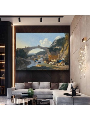 TosbArt Jan Both Taş Köprü Mimari Manzarası Kanvas Tablo Sanat Tablosu Ressam Tablosu