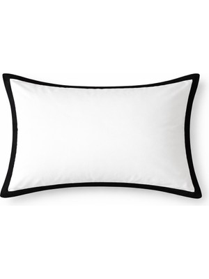 Contrast Balance Mat Pamuk Saten Dekoratif Oxford Yastık Kılıfı