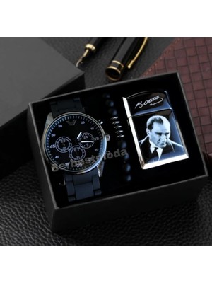 Spectrum Erkek Kol Saati Çakmak Bileklik Saat Kombini Sevgiliye Hediye Doğum Günü Sevgililer Günü Hediyesi Erkeğe Hediye