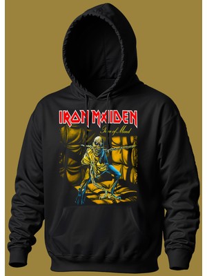 Butişört 'ıron Maiden - Piece Of Mind' Baskılı Dar Kesim Sweatshirt