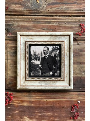 PremiumPort Şık Taş Duvar Dekoru, Atatürk Temalı Çerçeveli Görsel, Modern Dekorasyon