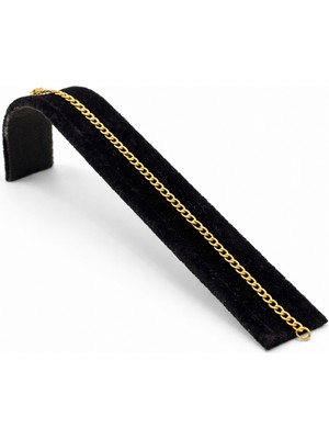 Pangu Klasik Halka Zincir Altın Renk Çelik Bileklik