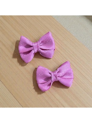 EGOMİ Saten Kurdela Saçsız Bebek Tokası Çift