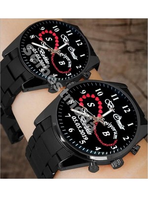 Spectrum Hediye Seti Sevgiliye Hediye Yıl Dönümü Hediyesi Erkek Bayan Kol Saati Çift Kombin Saat Sevgili Saati Sevgililer Günü Hediyeleri Kişiye Özel Baskılı Saat Sevgili Saatleri Saat Kombini