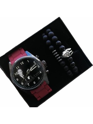 Spectrum Erkek Kol Saatleri Sevgiliye Hediye Atatürk Temalı Erkek Saat Bileklik Kombini Baskılı Kol Saati Erkeğe Doğum Günü Hediyeleri