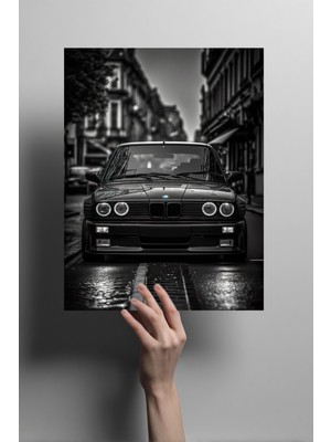 PremiumPort Şehir Için Modern Metal Duvar Sanatı, E30 M3 Tasarımı