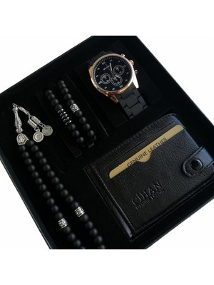 Spectrum Erkeğe Hediye Seti Cüzdan Bileklik Kol Saati Tespih Seti Sevgiliye Hediye Doğum Günü Hediyesi Erkek Saat Kombini