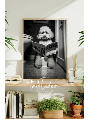 PremiumPort Eğlenceli Tuvalet Temalı Dekoratif Çerçeveli Poster Tablo