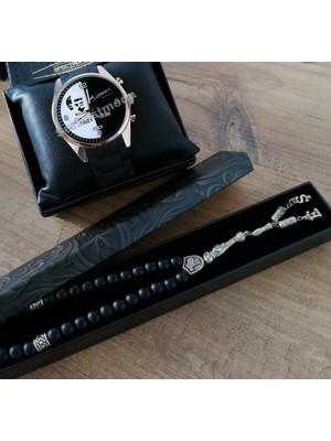 Spectrum Erkek Kol Saatleri Atatürk Temalı Erkek Saat ve Harfli Tespih Kombini Baskılı Kol Saati Erkeğe Hediye Doğum Günü Hediyesi Sevgiliye Hediye