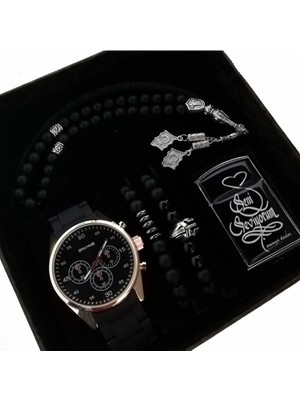 Spectrum Erkek Kombin Saat Seti Çakmak Tesbih Bileklik Sevgiliye Hediye Doğum Günü Sevgililer Günü Hediyesi Erkek Kol Saatleri Hediye Seti Erkeğe Hediye